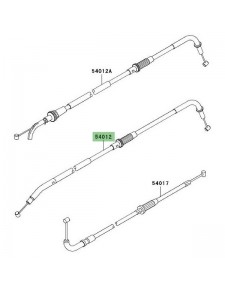 Câble fermeture des gaz Kawasaki Z1000 (2004-2009)