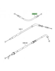 Câble de fermeture de selle Kawasaki Z1000 (2004-2006) | Réf. 540100001