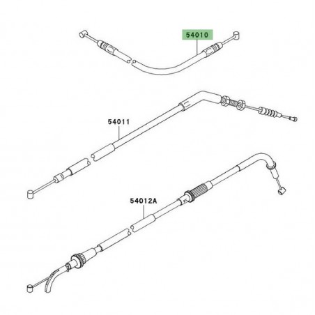 Câble de fermeture de selle Kawasaki Z1000 (2004-2006) | Réf. 540100001