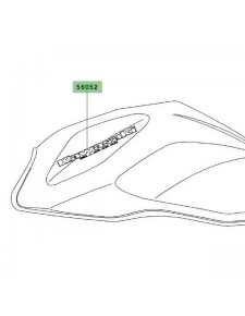 Autocollant "Kawasaki" réservoir Kawasaki Z1000 (2003-2006)