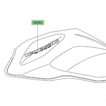 Autocollant "Kawasaki" réservoir Kawasaki Z1000 (2003) | Moto Shop 35