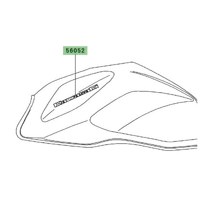Autocollant "Kawasaki" réservoir Kawasaki Z1000 (2004-2006) | Moto Shop 35