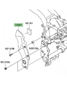 Cache pivot gauche Kawasaki Z1000 (2003-2006) | Réf.140911547458