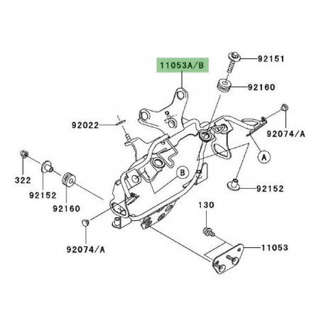 Support tête de fourche Kawasaki Z1000 (2003-2006) | Moto Shop 35