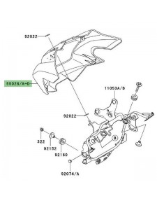 Tête de fourche peinte Kawasaki Z1000 (2003-2006) | Moto Shop 35