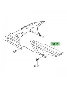 Pare-chaîne Kawasaki Z1000 (2003-2006) | Réf. 360141263