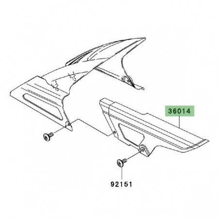 Pare-chaîne Kawasaki Z1000 (2003-2006) | Réf. 360141263