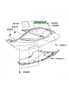 Coque arrière peinte Kawasaki Z1000 (2003-2006) | Moto Shop 35