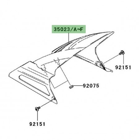 Garde-boue arrière peint Kawasaki Z1000 (2003-2006) | Moto Shop 35