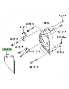 Couvre carter pignon de sortie de boîte Kawasaki Z1000 (2003-2006) | Réf. 140911529