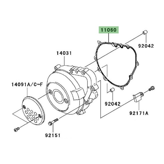 Joint carter d'alternateur Kawasaki Z1000 (2003-2006) | Réf. 110601854
