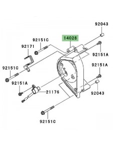 Carter pignon de sortie de boîte Kawasaki Z1000 (2003-2006) | Réf. 140261293