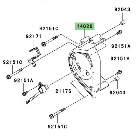 Carter pignon de sortie de boîte Kawasaki Z1000 (2003-2006) | Réf. 140261293
