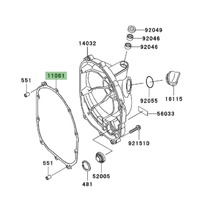 Joint carter d'embrayage Kawasaki z1000 (2003-2009) | Réf. 110611166