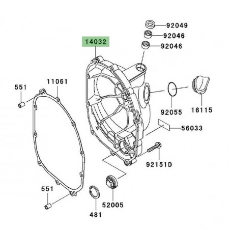 Carter d'embrayage Kawasaki Z1000 (2003-2006) | Réf. 140321542