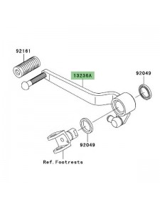 Sélecteur de vitesse Kawasaki Z1000 (2003-2006) | Réf. 132361365