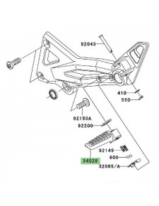 Repose-pieds arrière Kawasaki Z1000 (2003-2009)