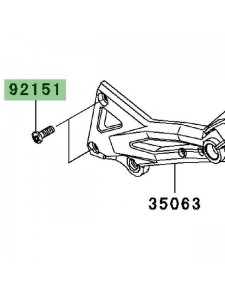 Vis fixation platine repose-pieds Kawasaki Z1000 (2003-2006) | Réf. 921511372