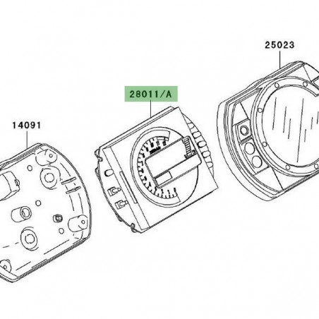 Compteur seul Kawasaki Z1000 (2003-2006) | Moto Shop 35
