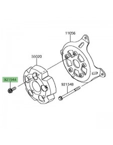 Vis M6x18 fixation plastique pare-carters Kawasaki Z800 (2013-2016) | Réf. 921541036