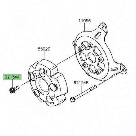 Vis M6x18 fixation plastique pare-carters Kawasaki Z800 (2013-2016) | Réf. 921541036
