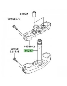 Té de fourche inférieur Kawasaki Z1000 (2003-2006) | Réf. 440371444