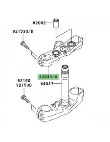 Té de fourche supérieur Kawasaki Z1000 (2003-2006) | Moto Shop 35