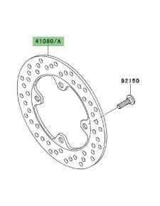 Disque de frein arrière Kawasaki Z1000 (2003-2006) | Réf. 410800137