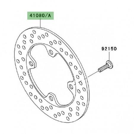Disque de frein arrière Kawasaki Z1000 (2003-2006) | Réf. 410800137
