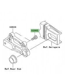 Vis fixation étrier de frein avant Kawasaki Z1000 (2003-2006) | Réf. 920021178