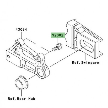 Vis fixation étrier de frein avant Kawasaki Z1000 (2003-2006) | Réf. 920021178