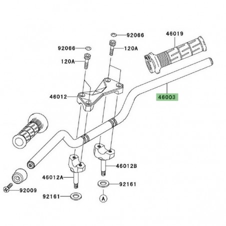 Guidon d'origine Kawasaki Z1000 (2003-2009) | Réf. 460031594