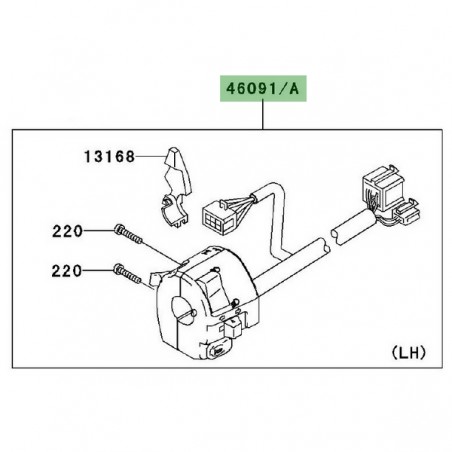 Commodo gauche Kawasaki Z1000 (2003-2006) | Moto Shop 35