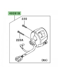 Commodo droit Kawasaki Z1000 (2003-2006) | Réf. 460911891