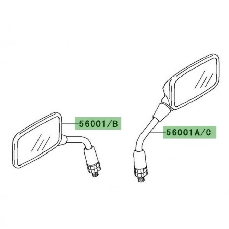 Rétroviseur Kawasaki Z1000 (2003-2006) | Moto Shop 35