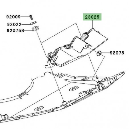 Feu arrière Kawasaki Z1000 (2003-2006) | Réf. 230251331