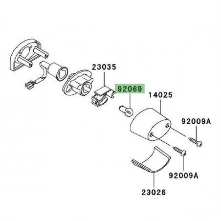 Ampoule éclairage de plaque Kawasaki Z1000 (2003-2009) | Réf. 920691055