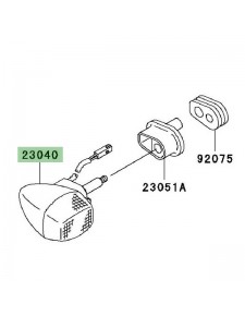 Clignotant arrière gauche Kawasaki Z1000 (2003-2006) | Réf. 230401314