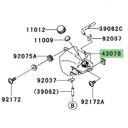 Vase d'expansion Kawasaki Z1000 (2003-2006) | Réf. 430781187