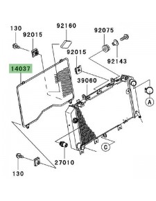 Grille de radiateur Kawasaki Z1000 (2003-2006) | Réf. 140371315