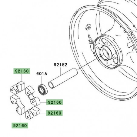 Amortisseur de couple Kawasaki Z1000 (2003-2009) | Réf. 921601485