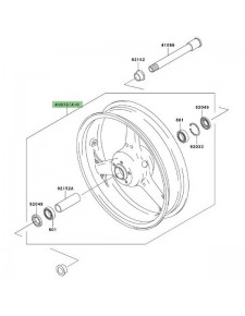 Jante avant d'origine Kawasaki Z1000 (2003-2006) | Moto Shop 35