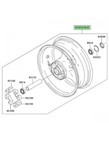 Jante arrière d'origine Kawasaki Z1000 (2003-2006) | Moto Shop 35