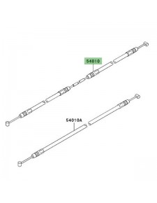 Câble de fermeture de selle avant Kawasaki Z1000 (2007-2009) | Réf. 540100047