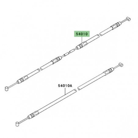 Câble de fermeture de selle avant Kawasaki Z1000 (2007-2009) | Réf. 540100047
