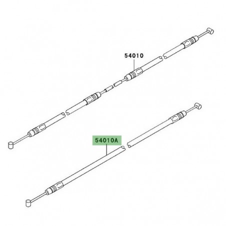 Câble de fermeture de selle arrière Kawasaki Z1000 (2007-2009) | Réf. 540100048