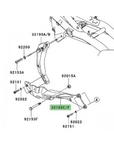 Support moteur gauche Kawasaki Z1000 (2007-2009) | Moto Shop 35