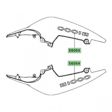 Autocollant "Z1000" coque arrière Kawasaki Z1000 (2007-2009) | Moto Shop 35