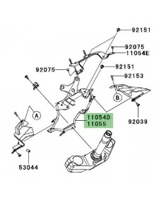 Support tête de fourche Kawasaki Z1000 (2007-2009) | Réf. 110550089