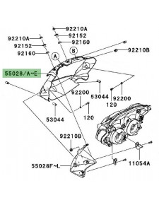 Tête de fourche peinte Kawasaki Z1000 (2007-2009) | Moto Shop 35